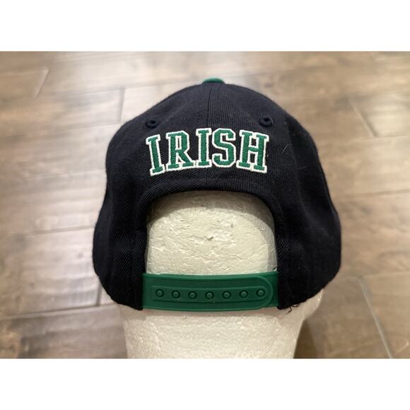 Top Of The World Two Tone Green Black Notre Dame Fighting Irish SnapBack Hat NWT - Picture 6 of 9